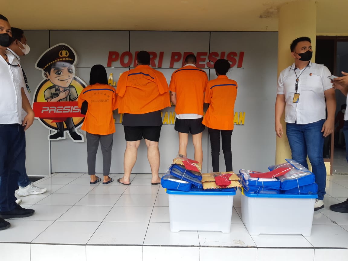 4 Tersangka pembobol Bank SulutGo.