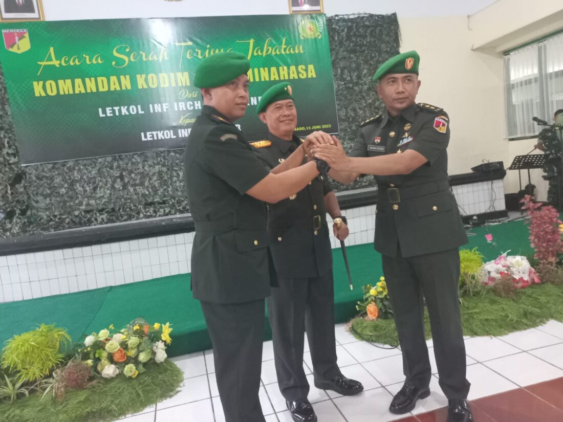 Resmi Jabat Dandim 1302/Minahasa, Letkol Inf Mutakbir: Saya Minta Dukungan