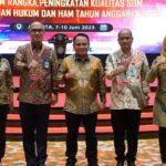 Pimti Kanwil Kemenkumham Sulut Ikuti Penutupan Rakernis Kepegawaian TA 2023