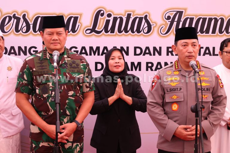Kapolri Jenderal Listyo Sigit Prabowo dan Panglima TNI Laksamana Yudo Margono