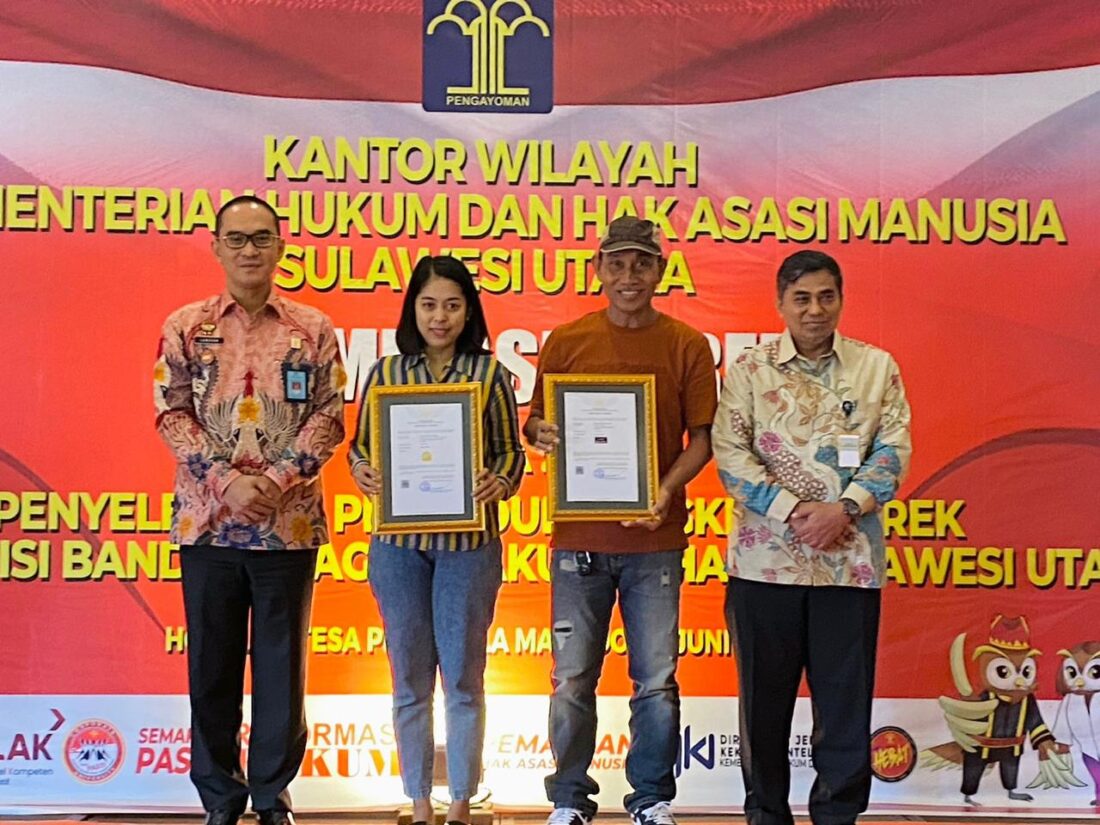 Buka Diseminasi Merek Bagi Pelaku Usaha di Sulut, Kakanwil Tegaskan Pentingnya Pelindungan KI