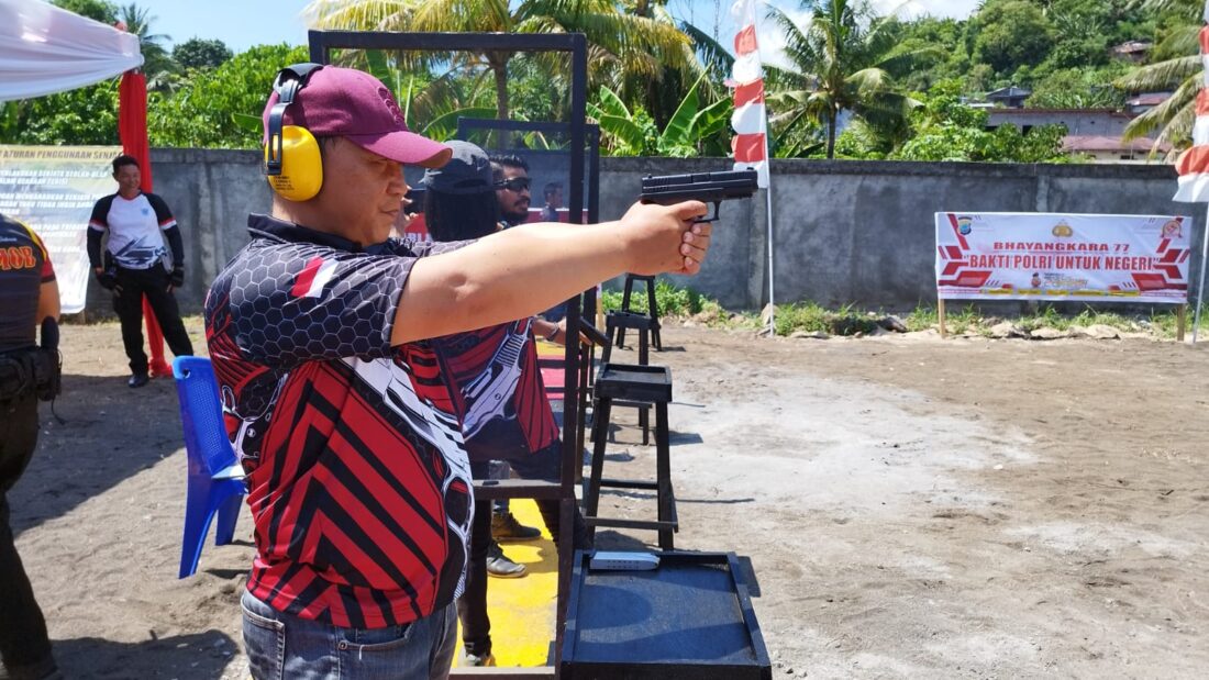 Polda Sulut Gelar Lomba Menembak Hari Bhayangkara ke-77