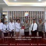 Kapolda Sulut Irjen Pol.Drs. Setyo Budyanto, SH., MH pada pertemuan dengan Ketua KPU Sulut dan Rombongan.