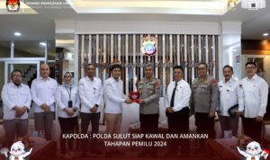 Kapolda Sulut Irjen Pol.Drs. Setyo Budyanto, SH., MH pada pertemuan dengan Ketua KPU Sulut dan Rombongan.