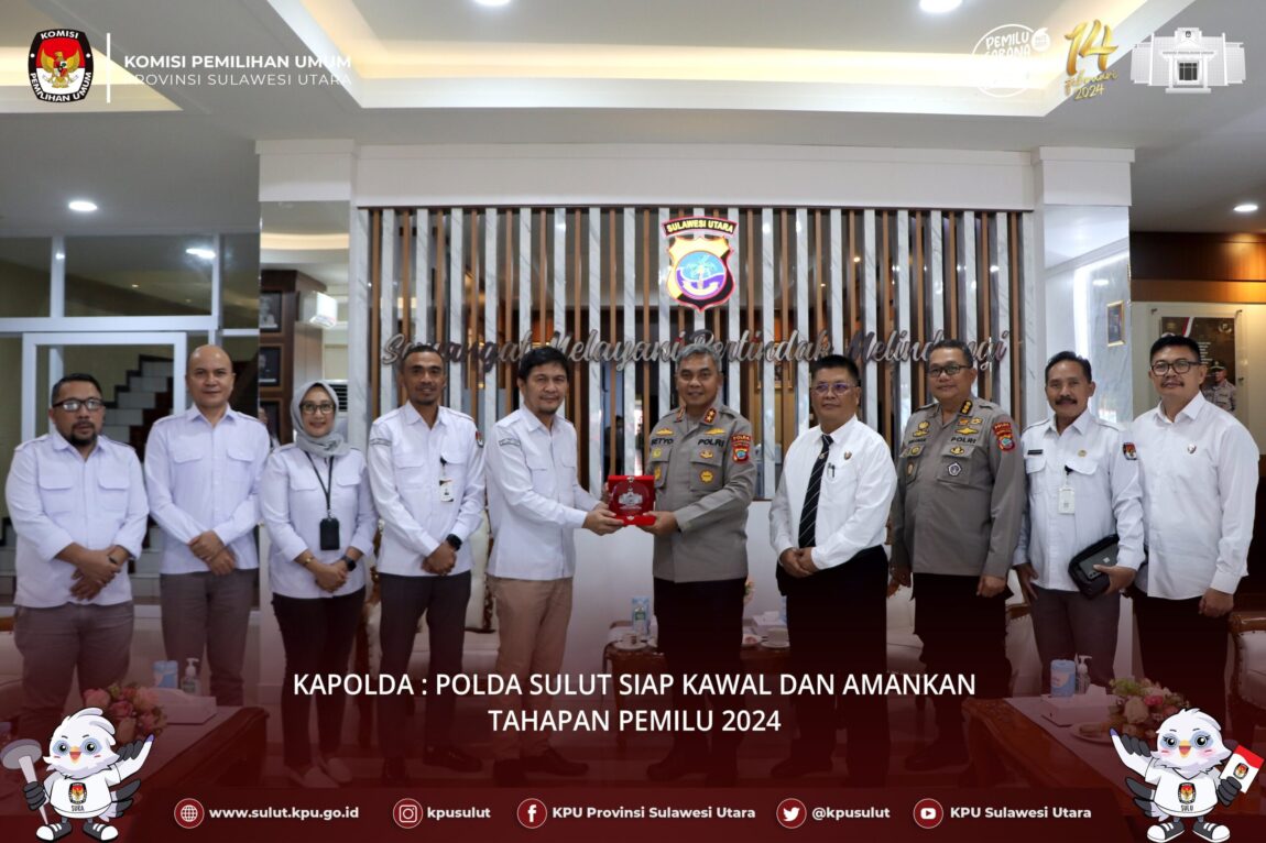 Kapolda Sulut Irjen Pol.Drs. Setyo Budyanto, SH., MH pada pertemuan dengan Ketua KPU Sulut dan Rombongan.