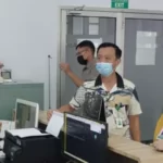 Direktur SDM Pendidikan dan Penelitian, Dr.dr Ivonne E Rotty,M.Kes, saat melakukan telusur di ruangan Poli Eksekutif, Selasa (11/07).