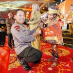 Kapolri Jenderal Listyo Sigit Prabowo menghadiri acara Awarding Day Apresiasi Kreasi 77 Polri Presisi Untuk Negeri di Balai Samudera, Jakarta, Rabu, 12 Juli 2023 malam.