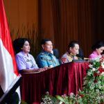 Panglima TNI Laksamana TNI Yudo Margono, S.E., M.M. saat memberikan pembekalan kepada 833 Calon Perwira Remaja (Capaja) TNI-Polri di Gedung Balai Sudirman, Menteng Dalam, Jakarta Selatan, Jumat (21/7/2023).