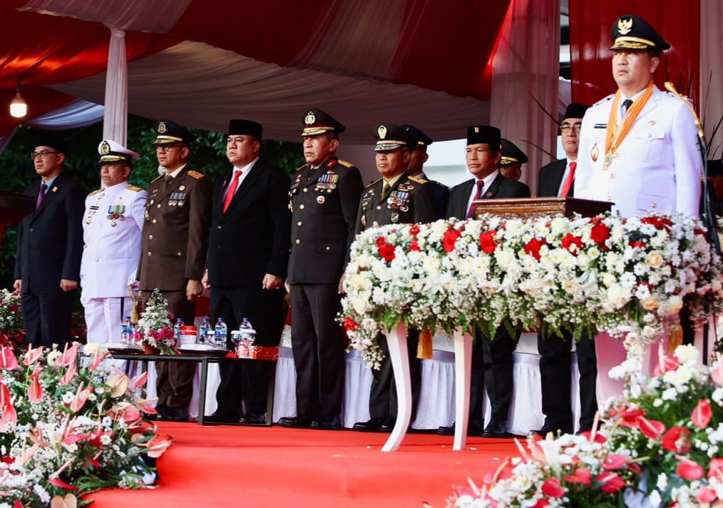 Kakanwil Kemenkumham Sulut Hadiri Upacara Penurunan Bendera Merah Putih