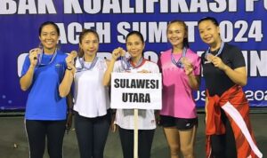 Tim beregu Putri Soft Tennis Provinsi Sulawesi Urara