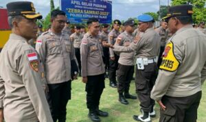 Seksi Propam Polres Kepulauan Talaud melaksanakan penegakan disiplin (Gaktiblin), di lapangan polres, Rabu (27/9/2023) pagi.