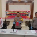 Konferensi pers dilaksanakan di gedung aula Graha Tatag Trawang Tungga Polres Minsel, Senin (23/10/2023), dihadiri oleh Kapolres Minsel AKBP Feri R. Sitorus, SIK, MH; Kasat Reskrim Iptu Lesly Deiby Lihawa, SH, MKn; Kasi Humas Iptu Ronald Wauran dan wartawan media biro Minsel.