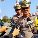 Kakorlantas Polri sekaligus Ka Ops Tribrata Agung 2023 Irjen Firman Shantyabudi usai melaksanakan Apel Gelar Pasukan Pengamanan KTT AIS Forum Tahun 2023 di Lapangan Renon, Denpasar, Bali, Sabtu, 7 Oktober 2023.