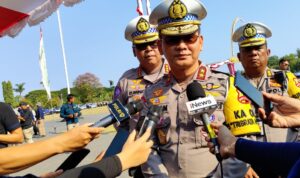 Kakorlantas Polri sekaligus Ka Ops Tribrata Agung 2023 Irjen Firman Shantyabudi usai melaksanakan Apel Gelar Pasukan Pengamanan KTT AIS Forum Tahun 2023 di Lapangan Renon, Denpasar, Bali, Sabtu, 7 Oktober 2023.