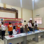 Polres Minahasa Selatan (Minsel) menggelar konferensi pers pengungkapan kasus investasi bodong, Senin (23/10/2023).