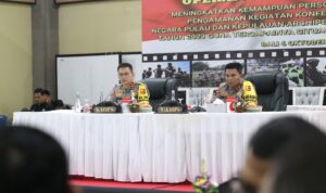 Kapolda Bali Irjen Pol. Ida Bagus Kd Putra Narendra, S.I.K., M.Si, menghadiri kegiatan Tactical Floor Game (TFG) yang dilaksanakan di Gedung Perkasa Raga Garwita, Polda Bali, Jumat (6-10-2023).