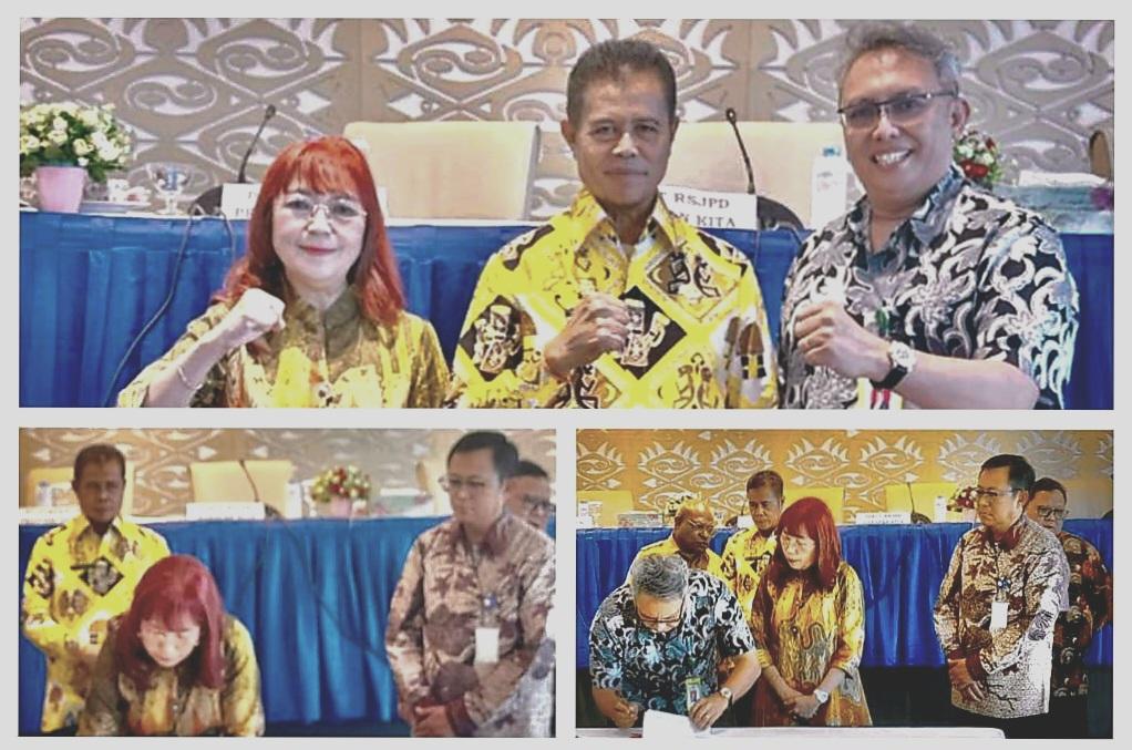 RSUP Prof Dr. R.D Kandou Manado bersama dengan 17 Rumah Sakit pengampuh Nasional maupun Regional di bawah Kementerian Kesehatan, melakukan Penandatanganan kesepakatan Bersama Jejaring Pengampuan Layanan Prioritas dengan Pemerintah Provinsi Papua, Senin (20/11/2023) di lantai 9 Kantor Gubernur Papua.