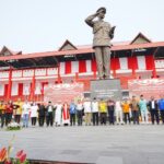 Kapolri Jenderal Listyo Sigit Prabowo, Panglima TNI Laksamana Yudo Margono bersama penyelenggara Pemilu, serta seluruh lapisan elemen masyarakat menggelar deklarasi Pemilu 2024 damai, Sabtu (11/11/2023).
