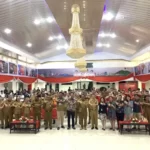 Walikota bitung Ir. Maurits Mantiri, MM membuka sosialisasi dan Edukasi QRIS serta Cinta bangga Paham Rupiah dan User Experience BSG QRIS di Lingkungan Pemerintah Kota Bitung, Selasa (31/10/2023)