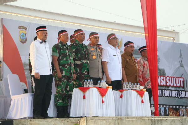 Forkopimda Sulut melaksanakan kegiatan doa bersama, di Taman Berkat-Godbless Park Kota Manado, Selasa, 28 November 2023 pukul 16.30 Wita.