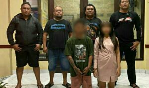 im Resmob Polsek Aertembaga bersama Tim Resmob Polres Bitung mengamankan 2 pelaku tindak pidana pencurian dengan modus prostitusi online atau michat.