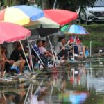 lomba memancing ikan mas, bertempat di Fishing Ground Lanudal Manado. Pada Minggu (19/11/23).