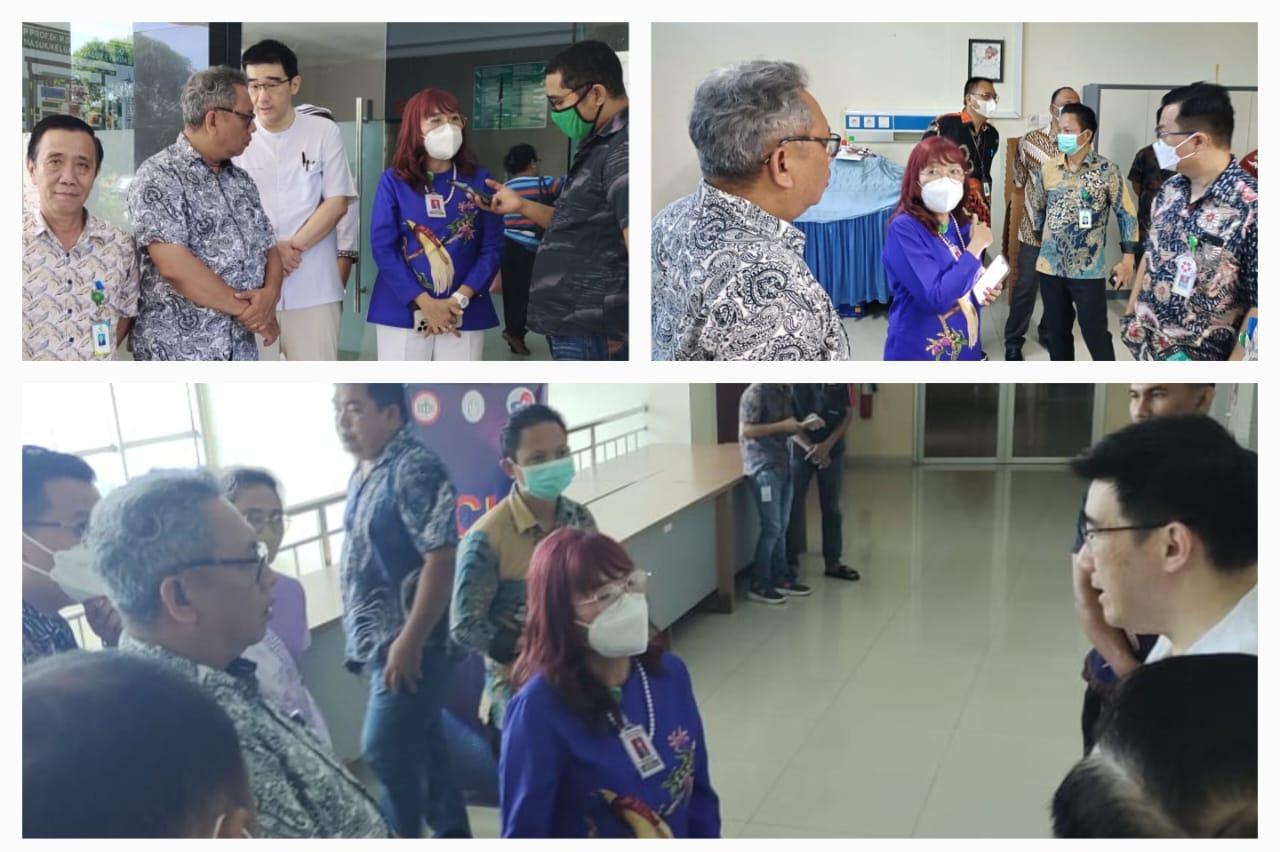 Direktur Utama (Dirut) Rumah Sakit Umum Pusat (RSUP) Prof Dr R.D Kandou Manado, Dr dr Ivonne Rotty M.Kes, Selasa (28/11/2023) melakukan pantauan di gedung Pusat Pelayanan Jantung dan Otak Terpadu RSUP Kandou.