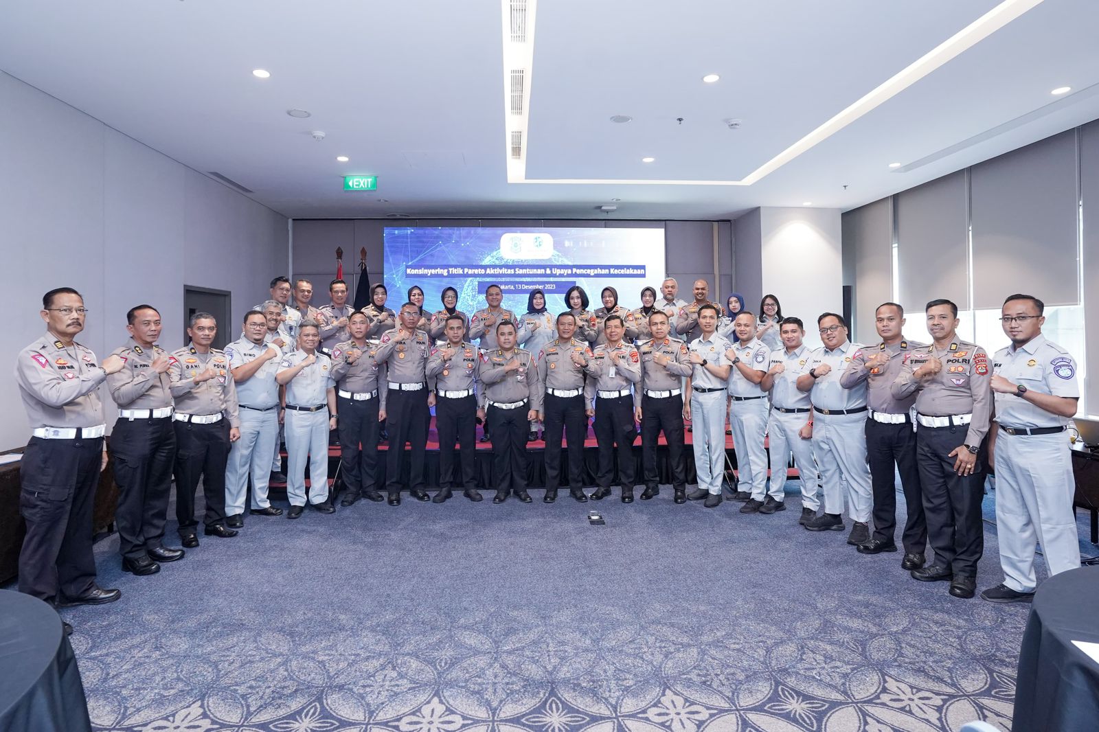 Jasa Raharja dan Korlantas Polri menggelar Konsinyering Titik ParetoAktivitas Santunan dan Upaya Pencegahan Kecelakaan lalu lintas, sebagai salah satu tindaklanjut pembuatan Buku Pemetaan Titik Rawan Laka yang tengah disusun.