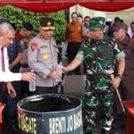 Ditresnarkoba Polda Sulawesi Utara (Sulut) melakukan pemusnahan barang bukti narkotika jenis sabu, minuman keras, dan obat keras, pada Kamis (21/12/2023) pagi.