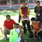 Kepala Kantor Wilayah Ronald Lumbuun didampingi Kepala Divisi Keimigrasian sekaligus Koordinator Pelaksanaan SKB Syamsul Efendy Sitorus, Kepala Divisi Pemasyarakatan Aris Munandar dan Kepala Divisi Pelayanan Hukum dan HAM Rudy Hendra Pakpahan hadir memantau jalannya pelaksanaan SKB Kesamaptaan.