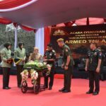Perayaan HUT ke-78 Armed TNI AD bertema “Armed TNI AD Patriot NKRI” digelar di Lapangan Pusdikarmed Pussenarmed sebagai puncak rangkaian hari ulang tahun Korps Armed TNI AD. Senin (4/12/2023).