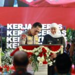 Kapolri Jenderal Listyo Sigit Prabowo meresmikan 7 gedung dan fasilitas baru di Polda Jawa Timur (Jatim) pada Kamis (28/12/2023).