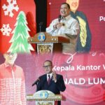 Kantor Wilayah Kementerian Hukum dan HAM Sulawesi Utara merayakan Hari Kelahiran Tuhan Yesus dengan menggelar ibadah Perayaan Natal Tahun 2023 dan Tahun Baru 2024 yang digelar secara hybrid terpusat di Sintesa Peninsula Hotel Manado, Jumat (5/1).