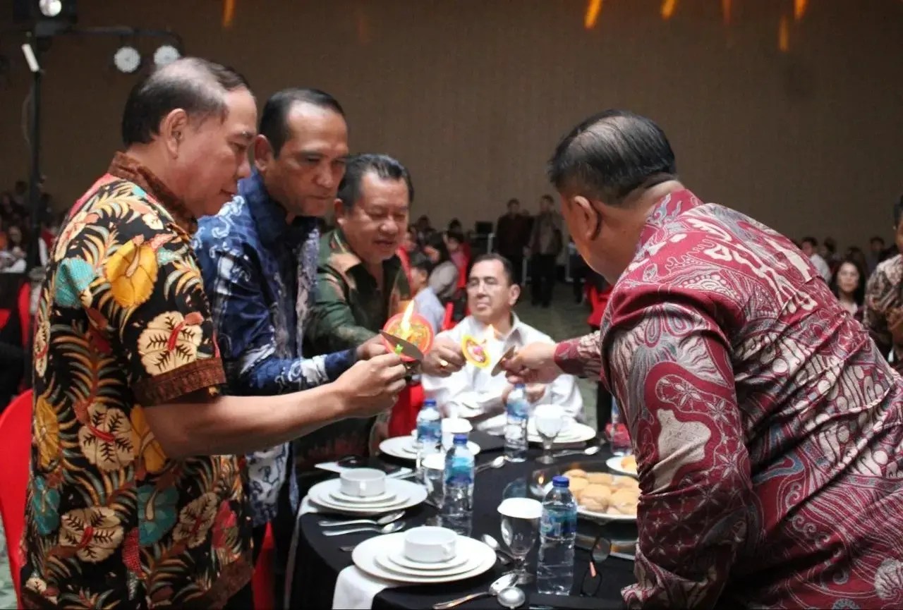 Perayaan Natal kemenkumham Sulut dihadiri Danlanud Sam Ratulangi Marsma TNI Ramot C.P. Sinaga, S.E., M.Han.,