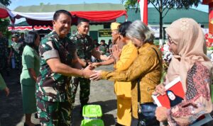 Markas Kodim 1305/BT di Jl. Magamu, Kelurahan Tuweley, Kecamatan Baolan Kabupaten Tolitoli Sulawesi Tengah. didatangi Pangdam XIII/Merdeka Mayjen TNI Legowo W.R. Jatmiko , S.I.P., M.M beserta ibu Ketua Persit dan rombongan, Sabtu (20/1/2024).