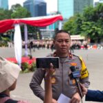 Ribuan personel Polda Metro Jaya dikerahkan untuk mengamankan acara debat Pilpres 2024 yang digelar di Istora Senayan, GBK, Jakarta Pusat