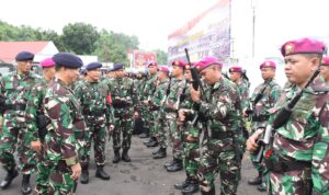 Pangkalan Utama TNI AL (Lantamal) VIII menggelar Apel Pengamanan (PAM) Pemilu tahun 2024. Kegiatan tersebut berlangsung di