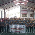 Jalan dan senam zumba digelar Jajaran Kantor Wilayah Kementerian Hukum dan HAM Sulawesi Utara sambut Hari Bhakti Imigrasi (HBI) ke-74.