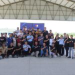  Coffee Morning Danlanud Sam Ratulangi Marsma TNI Ramot C.P. Sinaga, S.E., M.Han., bersama wartawan di Shelter Base Ops Baru Lanud Sam Ratulangi, Manado, Sulawesi Utara. Selasa (23/1/2024).