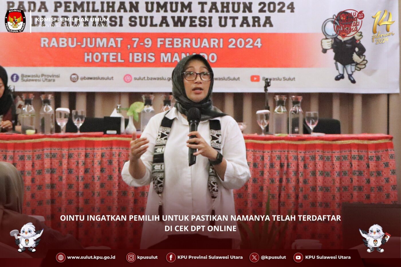 Ointu Ingatkan Pemilih Untuk Pastikan Namanya Telah Terdaftar di Cek DPT Online