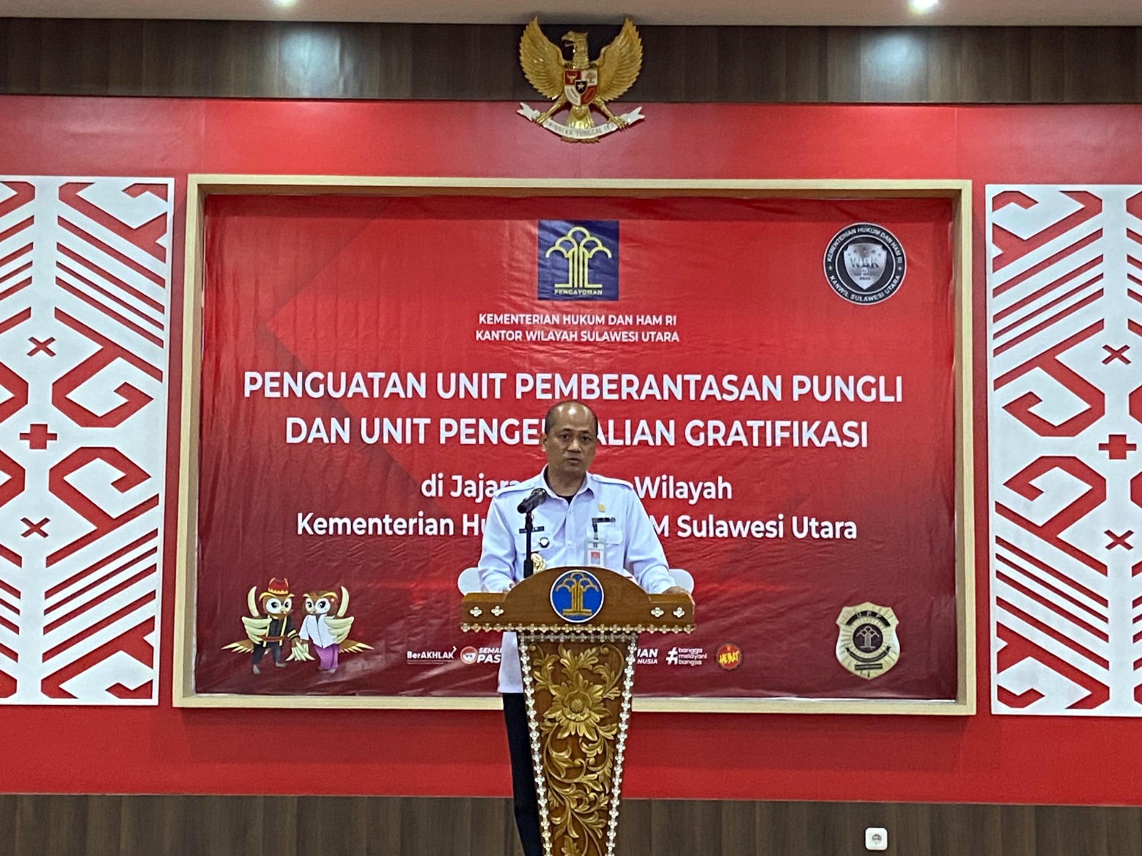 Kanwil Kumham Sulut Gencar Sosialisasi Penguatan Unit Pemberantasan Pungli dan Pengendalian Gratifikasi