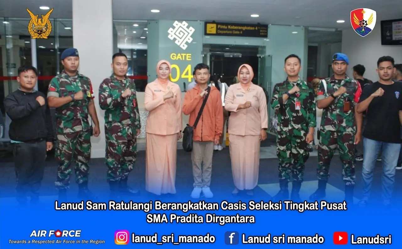 Casis Seleksi Tingkat Pusat SMA Pradita Dirgantara Diberangkatkan Lanudsri