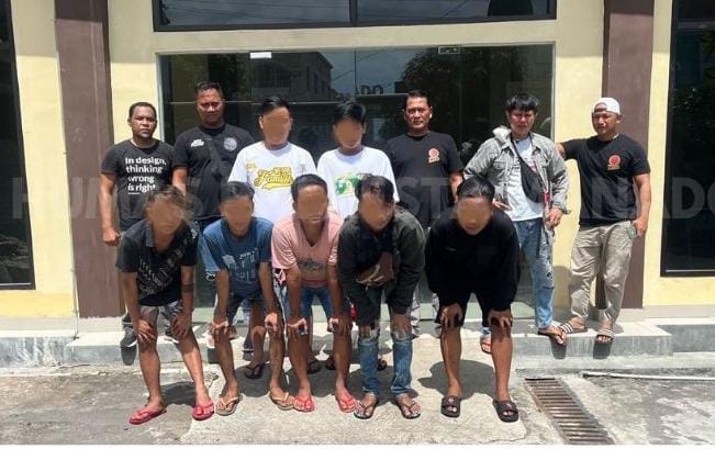 Tim Bravo Polresta Manado Amankan 7 Pelaku Keributan di Kelurahan Banjer