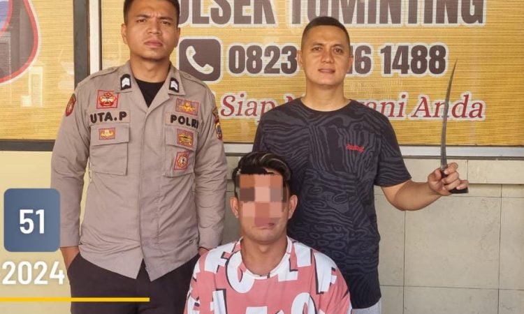 Polsek Tuminting Tangkap Pelaku Pengancaman dengan Sajam