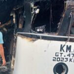 Personel Sat Pol Airud Polresta Manado berhasil mengamankan dan mengolah tempat kejadian perkara (TKP) terkait kebakaran kapal pajeko KM. Josh 02 di dermaga Tumumpa.