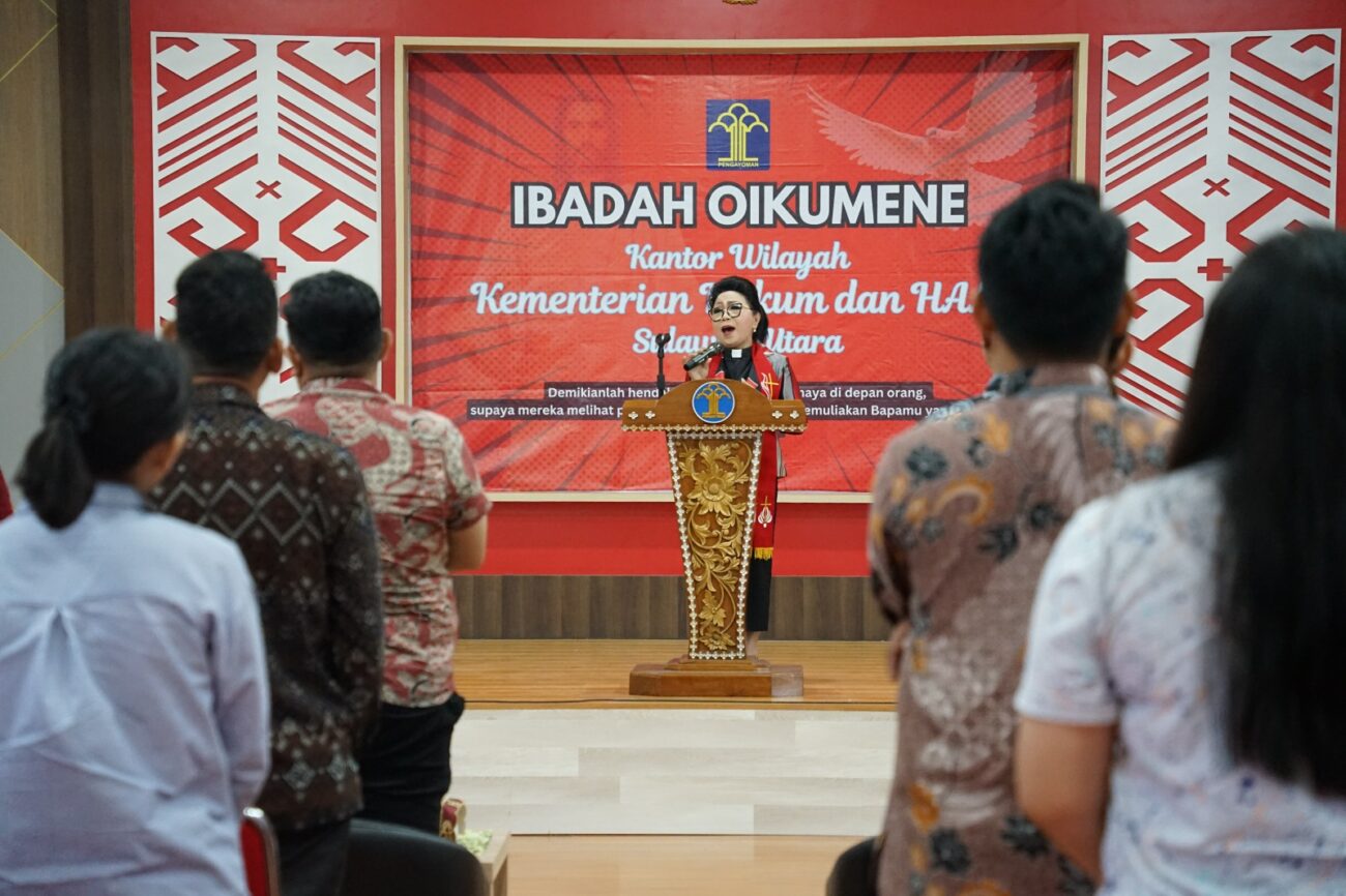 Ibadah Oikumene Kanwil Kemenkumham Sulut