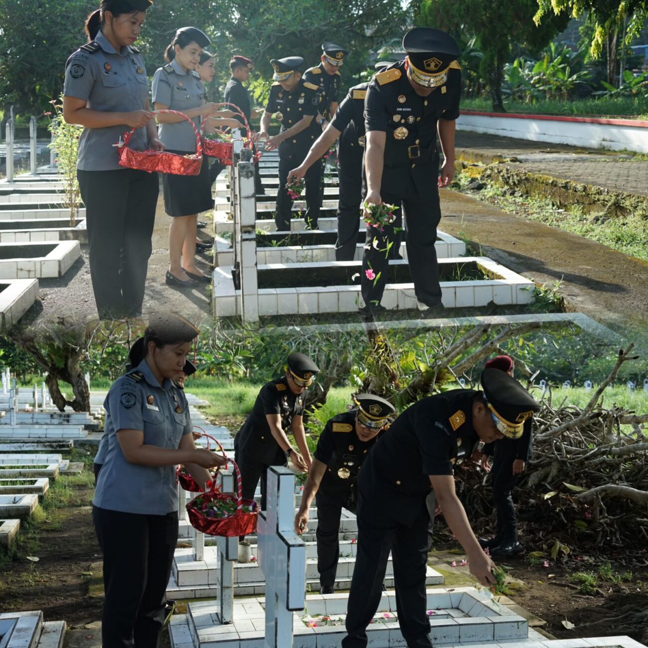Sambut HBP ke-60, Kumham Sulut Gelar Upacara Tabur Bunga di TMP Kairagi