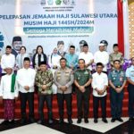 Bersama Wagub Kandouw, Danlanudsri Lepas Jemaah Haji Sulut