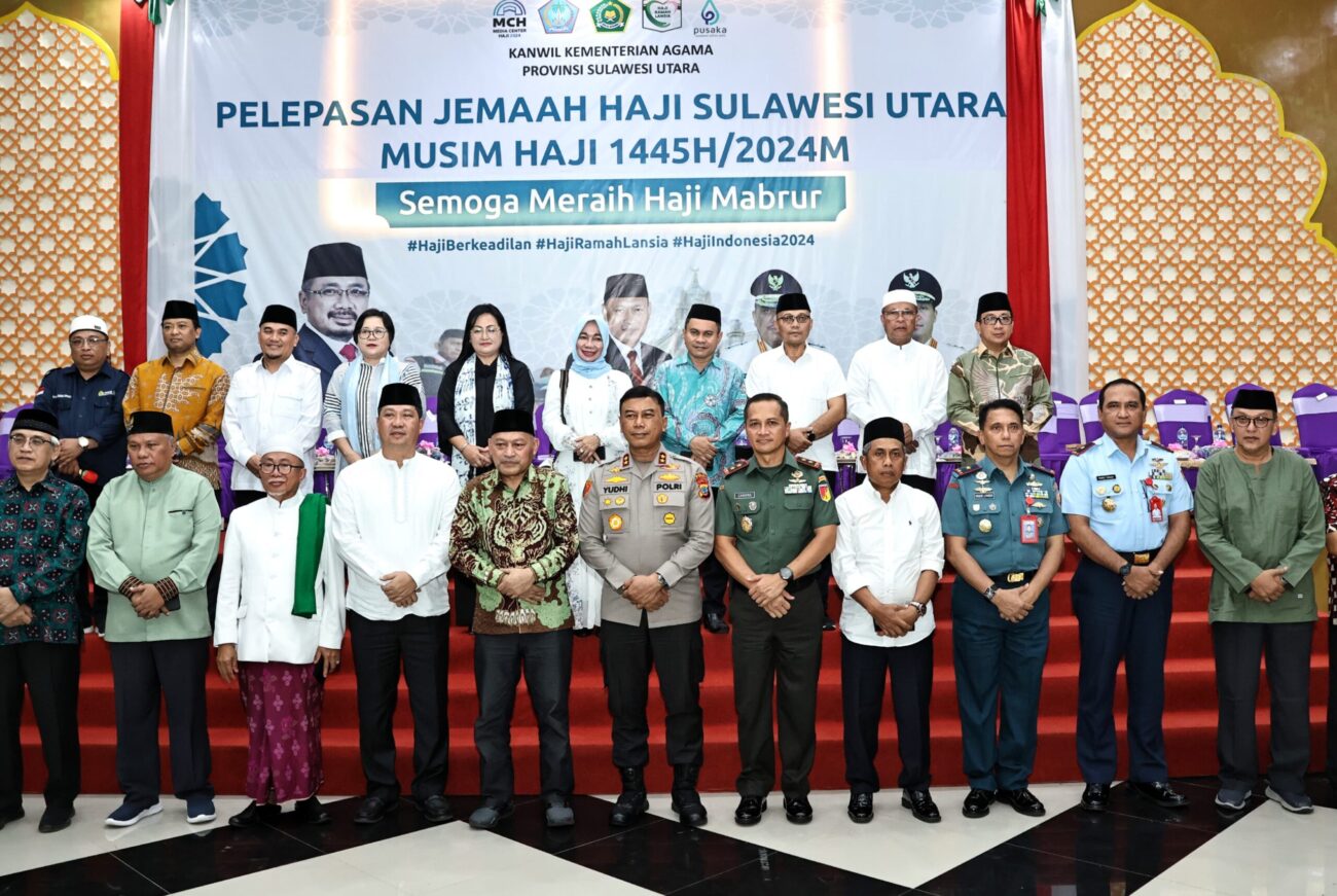 Bersama Wagub Kandouw, Danlanudsri Lepas Jemaah Haji Sulut