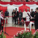 Kadispotdirga Lanudsri Hadiri Upacara Pelantikan Pejabat Bupati Kepulauan Sangihe